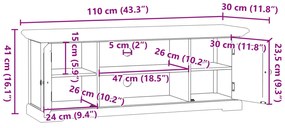 ΈΠΙΠΛΟ ΤΗΛΕΟΡΑΣΗΣ ΛΕΥΚΟ 110X30X41 ΕΚ. ΑΠΟ ΕΠΕΞΕΡΓΑΣΜΕΝΟ ΞΥΛΟ 4009903