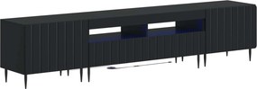 vidaXL 5 Τεμάχια LED Τηλεοπτικού Ντουλαπιού Μαύρο Επεξεργασμένο Ξύλο