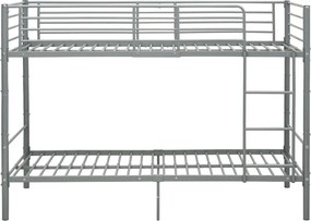 vidaXL Κουκέτα Γκρι 90 x 200 εκ. Μεταλλική
