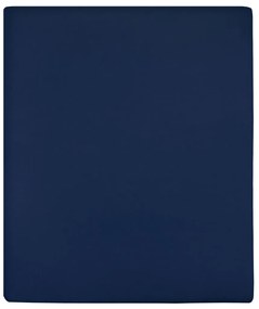 vidaXL Σεντόνι Με Λάστιχο Μπλε 140 x 200 εκ. Βαμβακερό Ζέρσεϊ