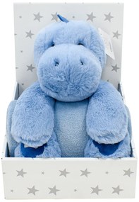Κουβέρτα Fleece Αγκαλιάς (75x90) + Λούτρινο Dimcol Dinosaur 01 Blue