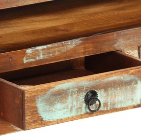 vidaXL Έπιπλο Τηλεόρασης 110x30x40εκ. Πολύχρωμο από Μασίφ Ανακυκ. Ξύλο