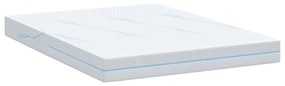 vidaXL Στρώματα Λευκό 160 x 200 cm 100% ύφασμα πολυεστέρα με τζακάρ