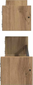 vidaXL Ράφι Τοίχου Επιτοίχιο 2 pcs Artisan Oak 80 x 16 x 14 cm