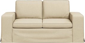 vidaXL Καναπές Κρεμ 162 x 80 x 82 εκ ύφασμα