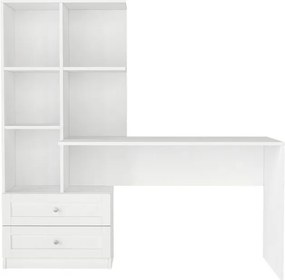 Γραφείο εργασίας Mantra Megapap χρώμα λευκό 150x60x152εκ.