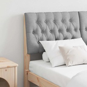 vidaXL Ταπετσαρισμένο κεφαλάρι Ανοιχτό γκρι 140 cm