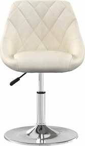 vidaXL Καρέκλες Τραπεζαρίας Περιστρεφόμενες 2 τεμ. Κρεμ Βελούδινες