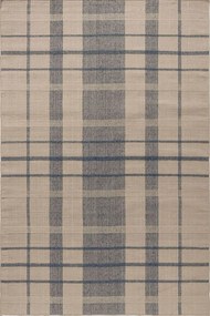 Χαλί Zona Block Check Denim 497408 Beige-Blue Brink &amp; Campman 140X200cm