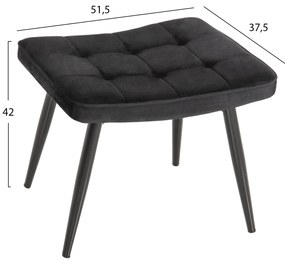 ΠΟΛΥΘΡΟΝΑ ΜΠΕΡΖΕΡΑ CRAWLEY ΜΕ ΥΠΟΠΟΔΙΟ HM8918.04 ΜΑΥΡΟ ΒΕΛΟΥΔΟ 70x57x103Y εκ. (1 Τεμμάχια)