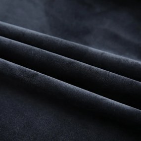 vidaXL Κουρτίνα Συσκότισης με Γάντζους Μαύρη 290 x 245 εκ. Βελούδο