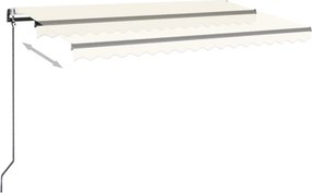 vidaXL Αναδιπλούμενη τέντα Κρεμ 500 x 300 εκ Πολυεστέρας