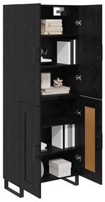 vidaXL Highboard 2 pcs Μαύρη Οξυά 69,5 x 34 x 180 εκ.