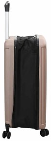 vidaXL Βαλίτσα με κλειδαριά ροζ χρυσό 43 x 27 x 66 εκ. ΑΒΣ Πλαστικό