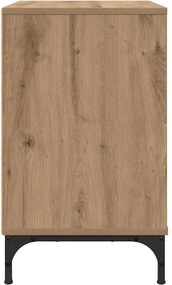 vidaXL Κομοδίνο artisan δρυς 63.5 x 36 x 61 εκ Επεξεργασμένο ξύλο