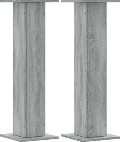 vidaXL Βάσεις Φυτών 2 τεμ. Γκρι Sonoma 30x30x95 εκ. Επεξ. Ξύλο