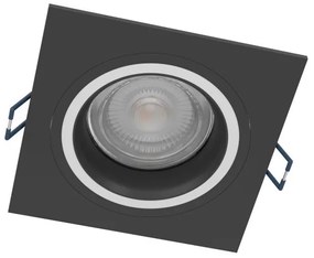 Έξυπνο Χωνευτό Σποτ Φωτιστικό Οροφής LED 4,7W RGB TW 3CCT Dimmable 9,3x9,3cm Carosso-Z Eglo-900763-Μαύρο 900763