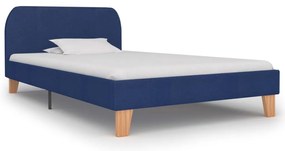 vidaXL Πλαίσιο Κρεβατιού Μπλε 90 x 200 εκ. Υφασμάτινο