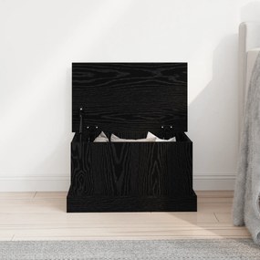 vidaXL Κουτί Αποθήκευσης Μαύρη Οξιά 50x30x28 εκ Επεξεργασμένο Ξύλο