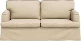 vidaXL Καναπές 140cm Κρεμ Μέταλλο