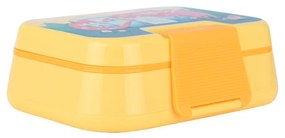 Φαγητοδοχείο Παιδικό 2 Επιπέδων Πλαστικό Με Πιρούνι & Κουτάλι 1030ml-21,5x15,5x7εκ. Fortress Dragon Save The Aegean Estia 01-33552