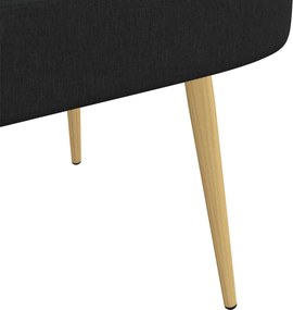 vidaXL Δερμάτινος Πάγκος με Πλάτη Μαύρο 110 x 60 x 76 cm