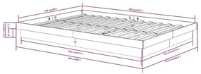 ΠΛΑΙΣΙΟ ΚΡΕΒΑΤΙΟΥ ΜΑΥΡΟ 150 X 200 ΕΚ. ΑΠΟ ΜΑΣΙΦ ΞΥΛΟ 5FT KING 819916