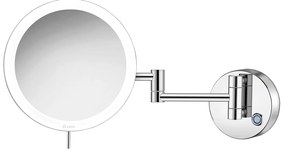 Επιτοίχιος Μεγεθυντικός Καθρέπτης x3 με Διπλό Βραχίονα Led 5 w 220-240V Chrome Sanco Led Cosmetic Mirrors MRLED-701-A03
