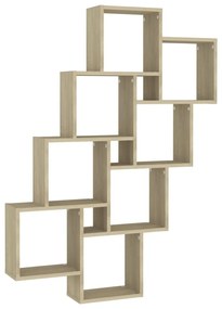 Ράφι Κύβος Τοίχου Sonoma Δρυς 90 x 15 x 119 εκ. από Επεξ. Ξύλο - Καφέ