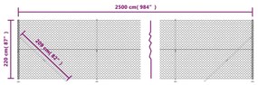 ΣΥΡΜΑΤΟΠΛΕΓΜΑ ΠΕΡΙΦΡΑΞΗΣ ΑΣΗΜΙ 2,2 X 25 Μ. ΜΕ ΒΑΣΕΙΣ ΦΛΑΝΤΖΑ 154047