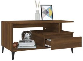 vidaXL Τραπεζάκι Σαλονιού Καφέ Δρυς 90x49x45 εκ. Επεξεργασμ. Ξύλο