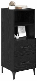 vidaXL Πλαϊνό γραφείο Μαύρη δρυς 34 x 34.5 x 90 εκ Επεξεργασμένο ξύλο