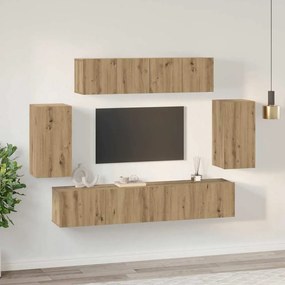 vidaXL Σετ επίπλου τηλεόρασης 6 pcs artisan δρυς 80 x 30 x 30 cm