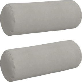 vidaXL Μαξιλάρια Στήριγμα 2 pcs Ανοιχτό γκρι Ø 25 x 70 cm