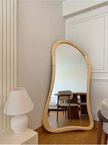 Ολόσωμος καθρέφτης με φυσικό ξύλινο πλαίσιο Πολύχρωμο 180x100 cm