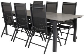 Σετ Τραπέζι και καρέκλες Dallas 2514, Polyξύλο, Μέταλλο, Ύφασμα | Epipla1.gr