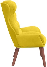 vidaXL Πολυθρόνα Κίτρινο 69 x 74 x 93 εκ. Βελούδο