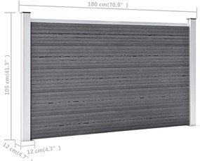 ΠΑΝΕΛ ΠΕΡΙΦΡΑΞΗΣ ΓΚΡΙ 526 X 106 ΕΚ. ΑΠΟ WPC 3053248