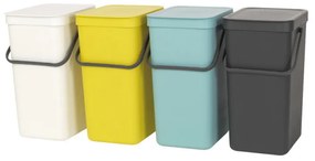 Brabantia Sort&Go κάδος χωριστής συλλογής 648978, 16 l, Χειρολαβή, Επιτοίχιος, Σκούρο γκρι