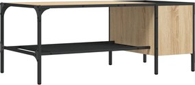 vidaXL Τραπεζάκι Σαλονιού με Ράφι Sonoma Δρυς 100x51x40 εκ. Επεξ. Ξύλο