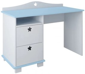 Γραφείο Stars  με 2 Συρτάρια  White + Blue  120x53x86cm  BC70026  BabyCute