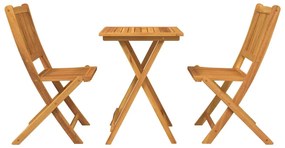 vidaXL Σετ Μπιστρό Κήπου 3 pcs Καφέ Στερεό Ξύλο Ακακίας