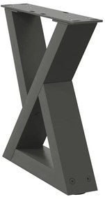 vidaXL Πόδια Τραπεζιού Σαλονιού 2 τεμ. Ανθρακί 30x(30-31,3) εκ. Ατσάλι