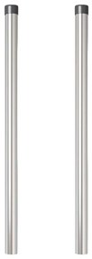 vidaXL Πό posts φράχτη 2 pcs Ασημί 50 cm Ατσάλι με Επικάλυψη Πούδρας