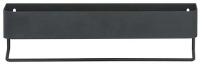 Ράφι Μπάνιου Με Κρεμάστρα Brix Small 35x8x10cm Black Sealskin Μέταλλο