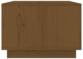Τραπεζάκι Σαλονιού Καφέ Μελί 80x50x35 εκ. Μασίφ Ξύλο Πεύκου - Καφέ