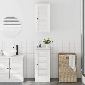 vidaXL Σετ Επίπλων Μπάνιου με ράφι 2 pcs Λευκό αντικέ 37 x 34 x 80 εκ
