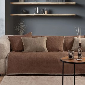 Ριχτάρι Τετραθέσιου Καναπέ 2 Όψεων (180x350) Nef-Nef Homeware Tanger Brown/Ecru