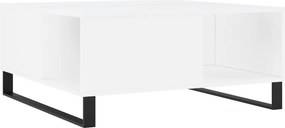 vidaXL Τραπεζάκι Σαλονιού Λευκό 80 x 80 x 36,5 εκ. Επεξεργασμένο Ξύλο