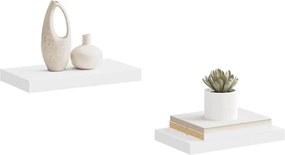 vidaXL Ράφια Τοίχου 2 τεμ. Άσπρα 40x23,5x3,8 εκ. MDF